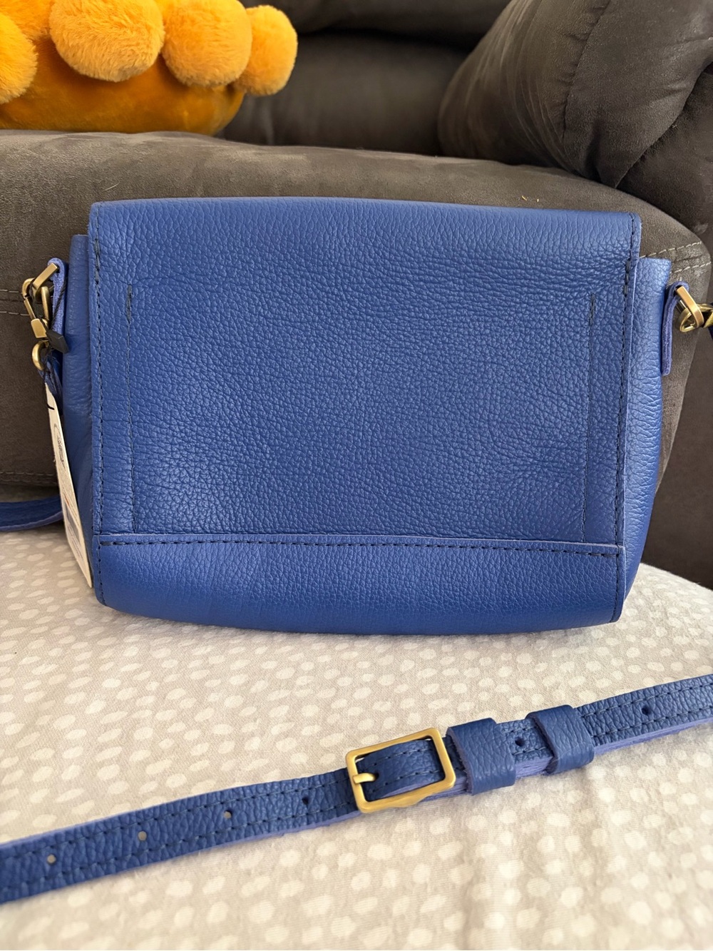 Portland Leather Molino Blue Medium Metro Crossbody - Picture 2 of 5
